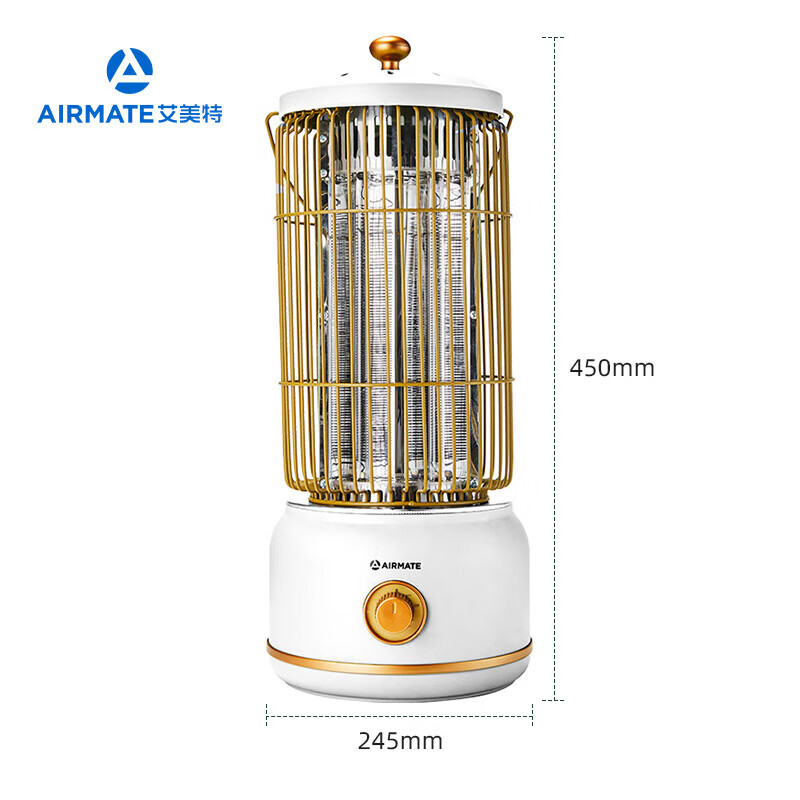 AIRMATE 艾美特 取暖器暖风机家用小型电暖器远红外小太阳复古节能省电烤火