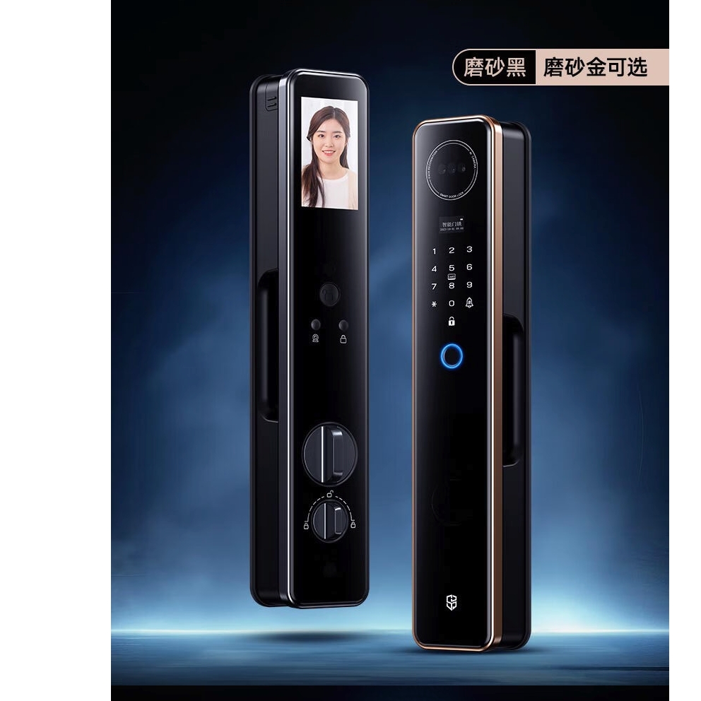 移动端、京东百亿补贴：石将军 3D人脸识别指纹锁 G5 Max磨砂黑+人脸识别+逗