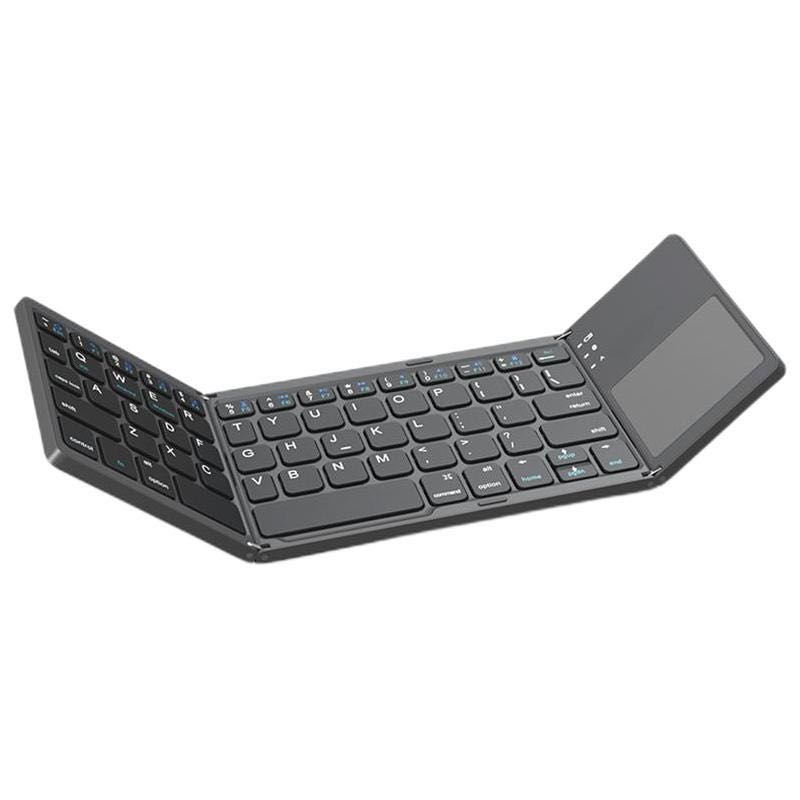 安麦威 三折叠 触摸屏版 蓝牙无线薄膜键盘 灰黑色 无光 168元（需用券）