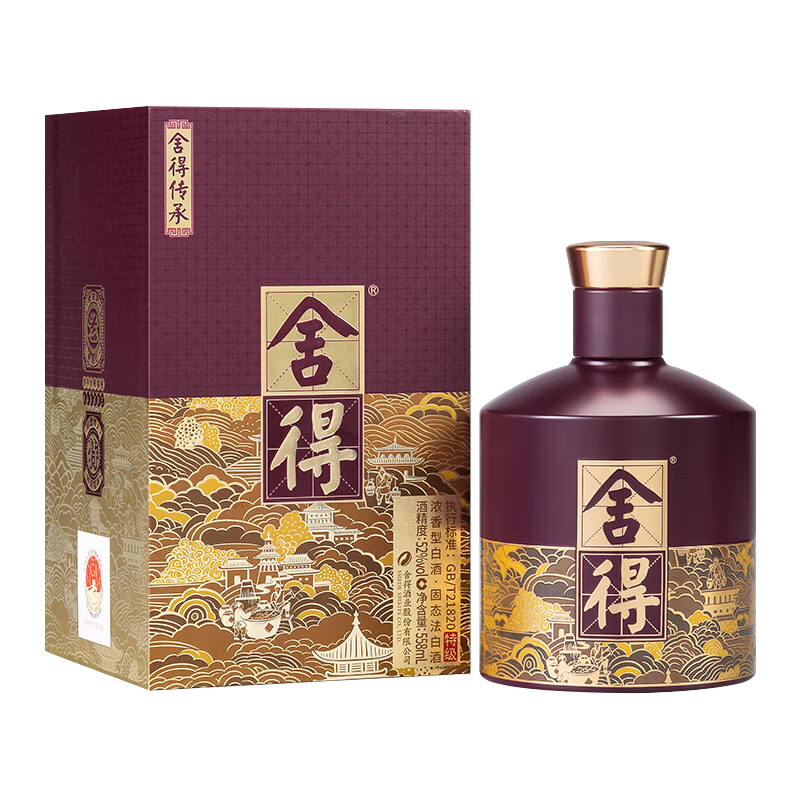 plus会员：舍得 品味舍得传承 浓香型白酒 52度 558ml 单瓶装 383.62元（需领券