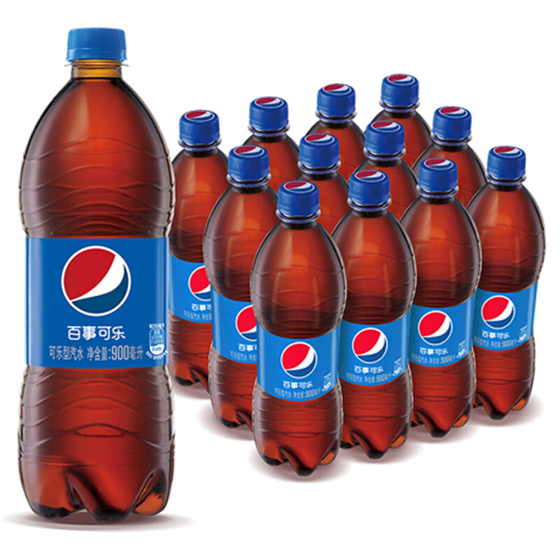 pepsi 百事 可乐 Pepsi 汽水 碳酸饮料整箱装 900*12瓶 百事出品 33.54元