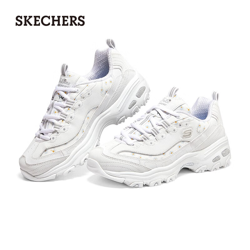 PLUS会员：SKECHERS 斯凯奇 女士fafa熊老爹鞋刺绣低帮运动鞋 896180 168.55元包邮