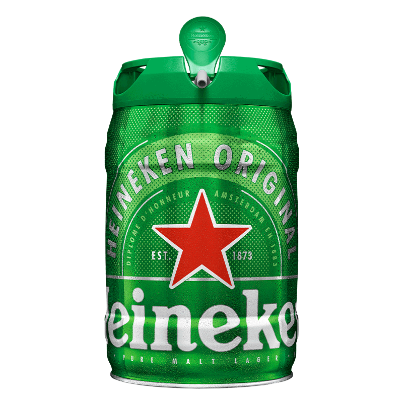 Heineken/喜力 铁金刚黄啤 桶装啤酒 5L 1桶 148元（合74元/件）