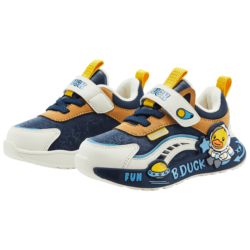 B.Duck小黄鸭 儿童加绒休闲运动鞋 69.6元