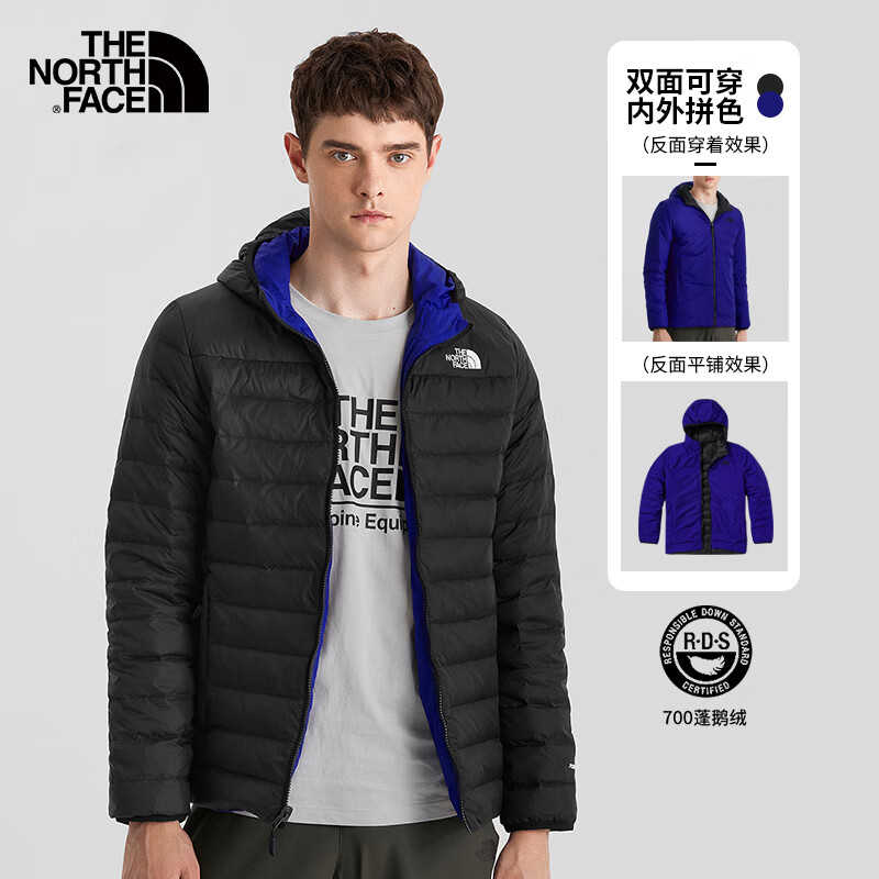 THE NORTH FACE 北面 羽绒服男秋冬鹅绒保暖防泼水夹克外套4NG3 XNV/黑色 M 699元