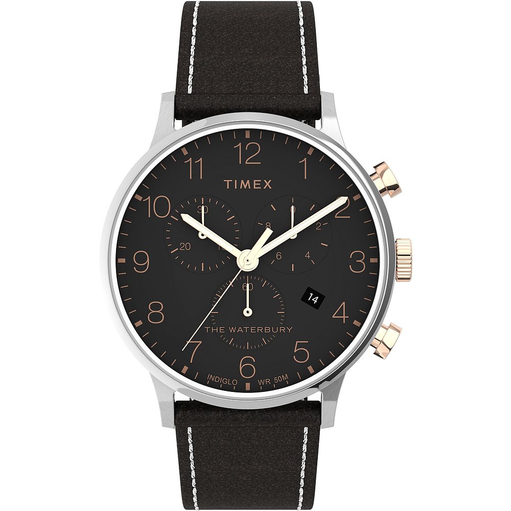 TIMEX 天美时 男士皮革手表 TW2T71500VQ 棕色 466.45元