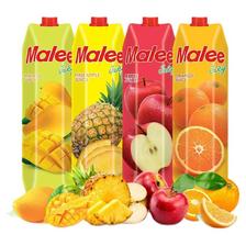 Malee 玛丽 泰国进口果汁饮料大瓶 橙汁芒果汁苹果汁菠萝汁混合装1L*4瓶 49元