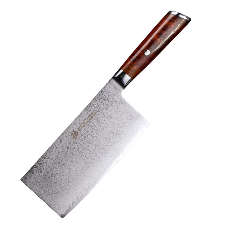 tuoknife 拓 DL01Y-1 白虎系列 大马士革钢菜刀 刃长18cm ￥299