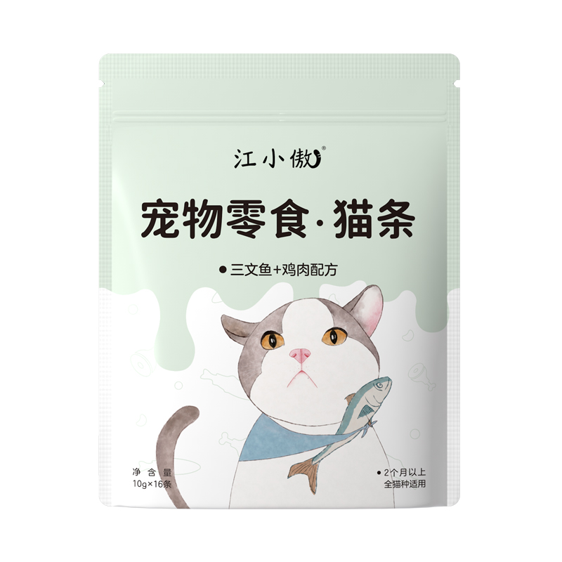 江小傲 虾鸡肉猫条 19.8元