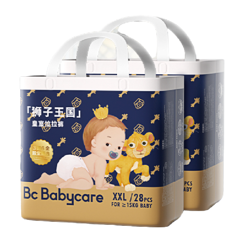 babycare 皇室狮子王国 拉拉裤 箱装XL58片 154元（需买2件，共308元包邮，拍下