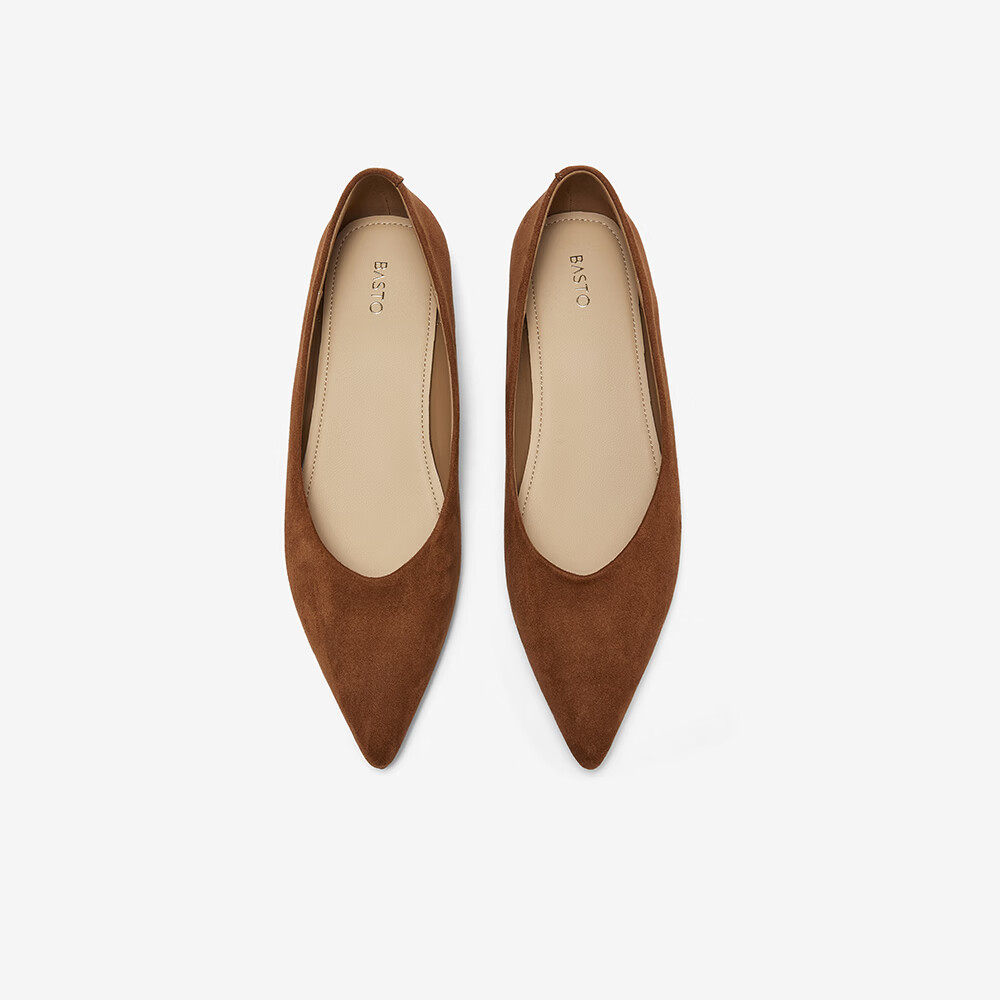 百思图 女士豹纹绒面低跟玛丽珍鞋 R3853AQ6 128.55元（需用券）