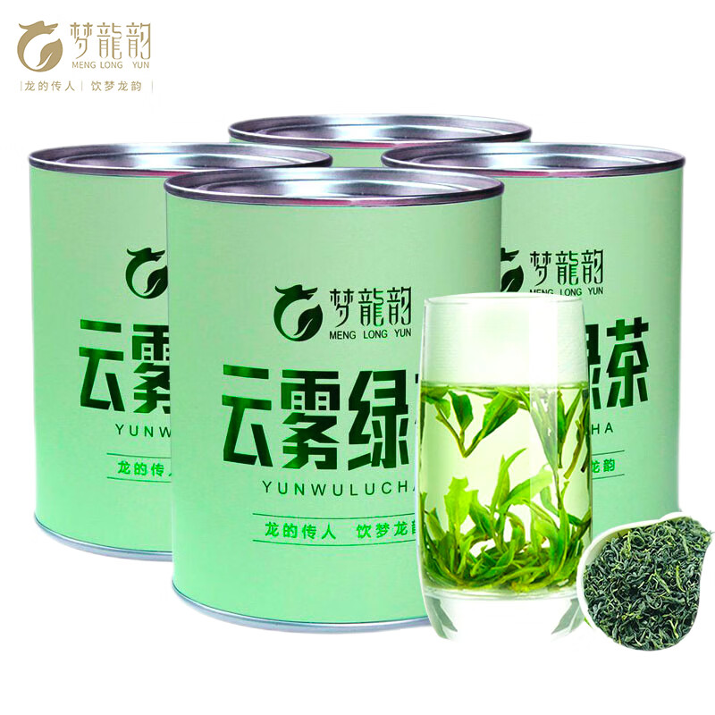 梦龙韵 高山绿茶云雾碧螺春 云雾绿茶125g*4罐 19.5元（需买4件，需用券）