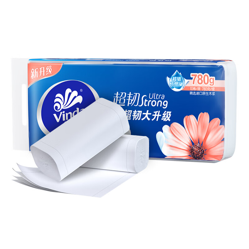 新活动、11日20点开始、京东百亿补贴：维达（Vinda） 超韧无芯卷纸 柔滑家