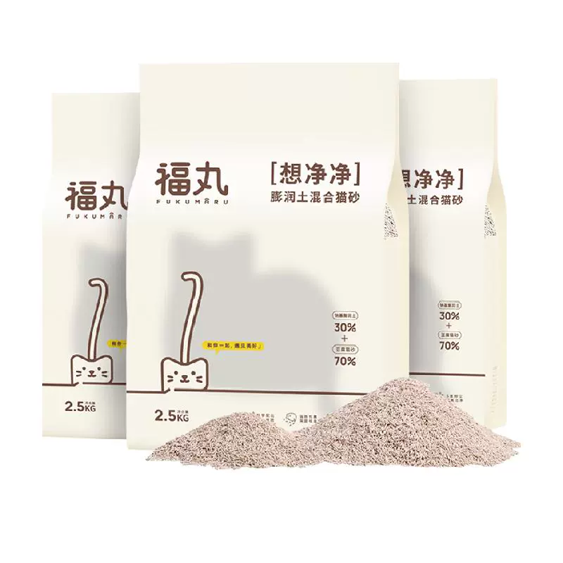 FUKUMARU 福丸 宠物膨润土豆腐混合猫砂7.5kg ￥47.4