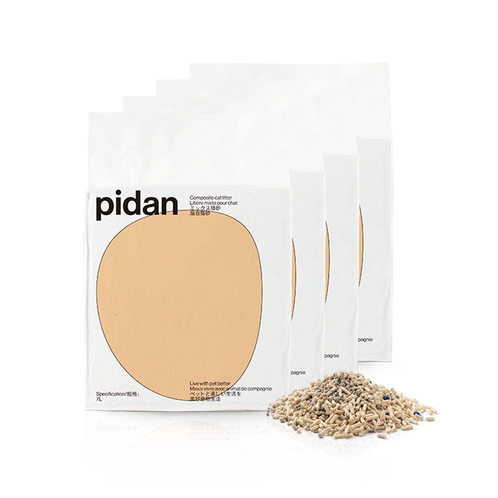 值选、PLUS会员：pidan 混合猫砂 3.6kg 4包 132.66元