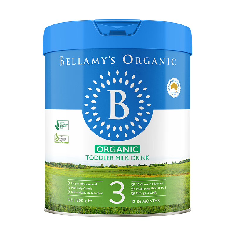 贝拉米 BELLAMY'S 有机经典2.0全新升级配方奶粉【新客加赠】【12-36月】800g 178