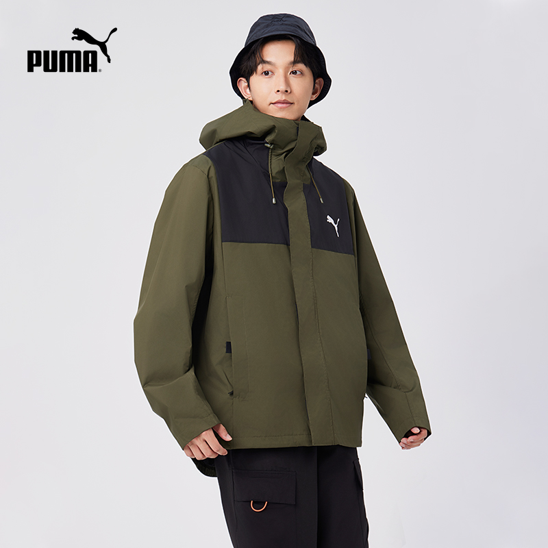 限尺码：PUMA 彪马 拉链卫衣外套 848287-02 橄榄绿 186.1元