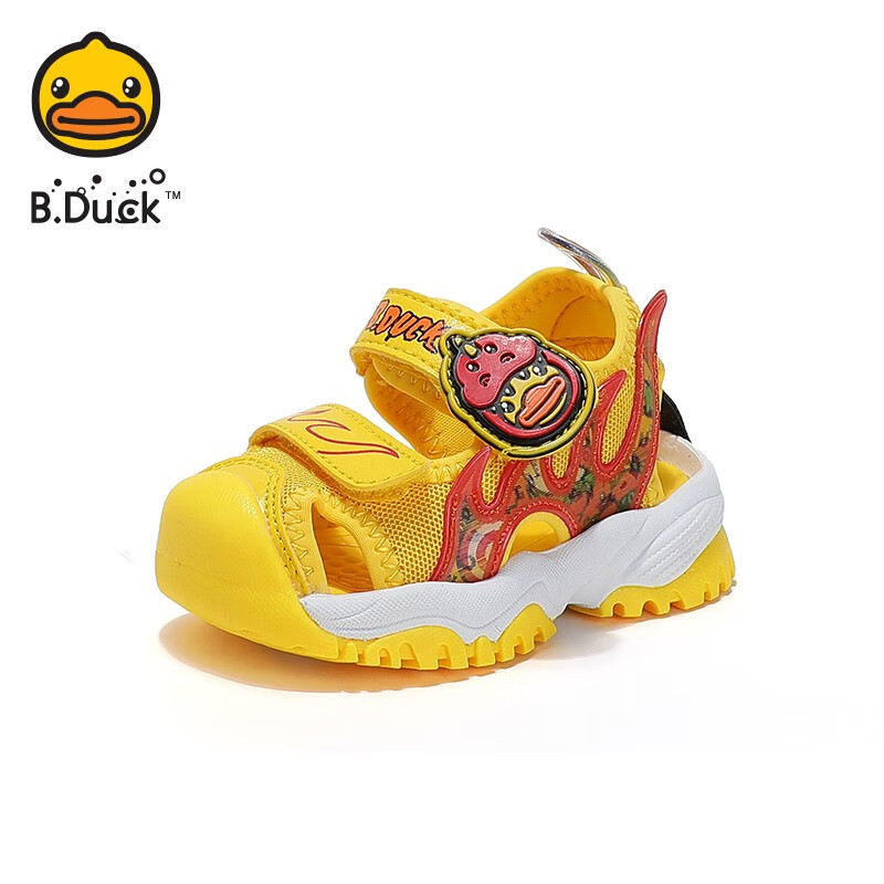 B.Duck 小黄鸭童鞋男童夏季凉鞋防滑耐磨儿童鞋透气沙滩鞋 43.3元（需用券）