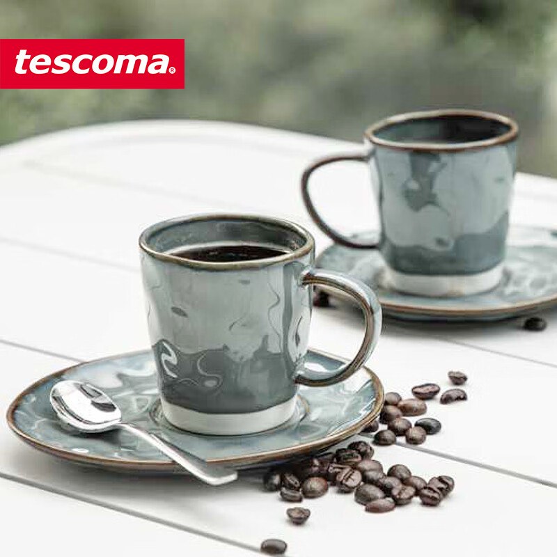 tescoma escoma捷克进口 living系列陶瓷餐具 窑变釉彩餐具套装 living咖啡杯2件套
