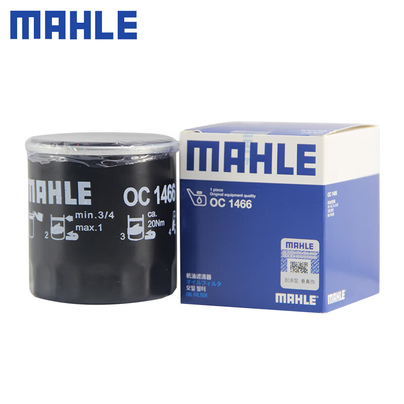 MAHLE 马勒 机滤机油滤芯格滤清器保养专用适配奇瑞 OC1466 艾瑞泽5 16-24款 1.5L 