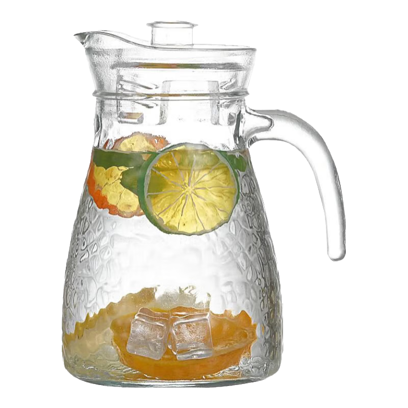 家用耐高温玻璃冷水壶套装 锤纹款 1壶+4杯