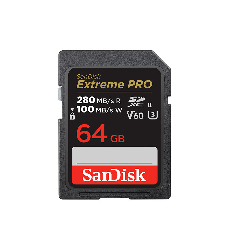 SanDisk Extreme PRO SD存储卡 64GB（UHS-II、V60、U3） 329元（需用券）