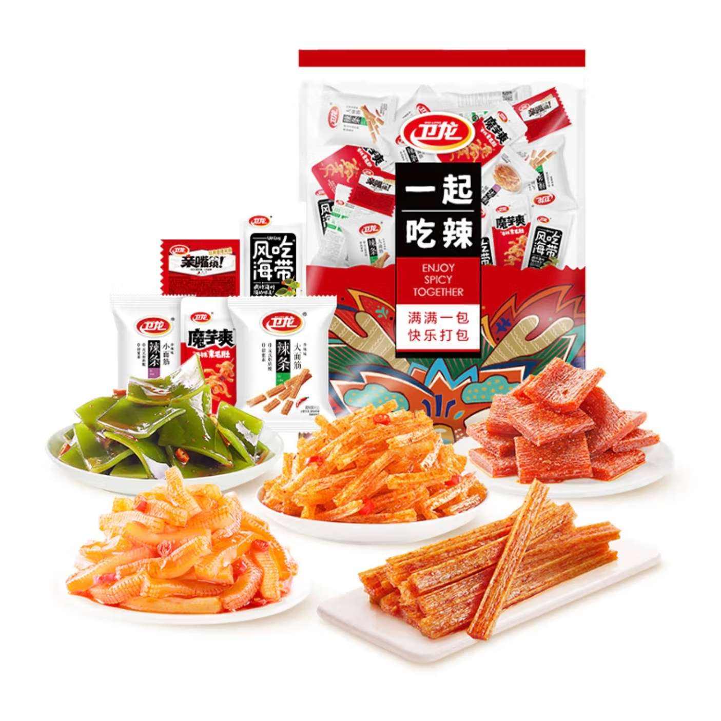 卫龙 零食大礼包360g/约20包*2件 18元包邮（合9元/件）