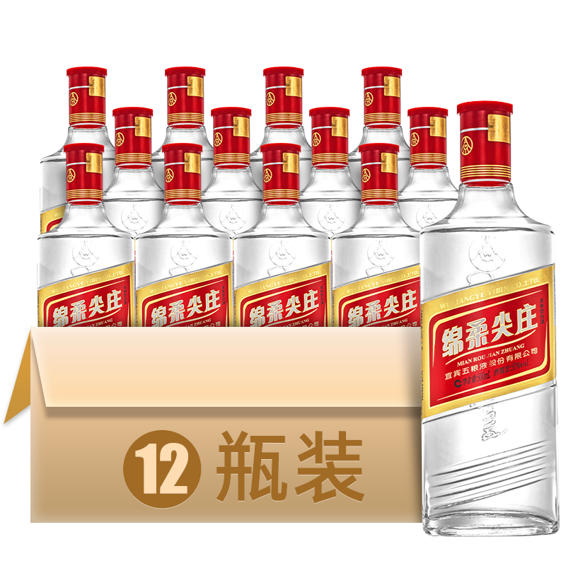 尖庄 绵柔尖庄50度绵柔高度白酒500ml*12瓶 189元（需买3件，需用券）