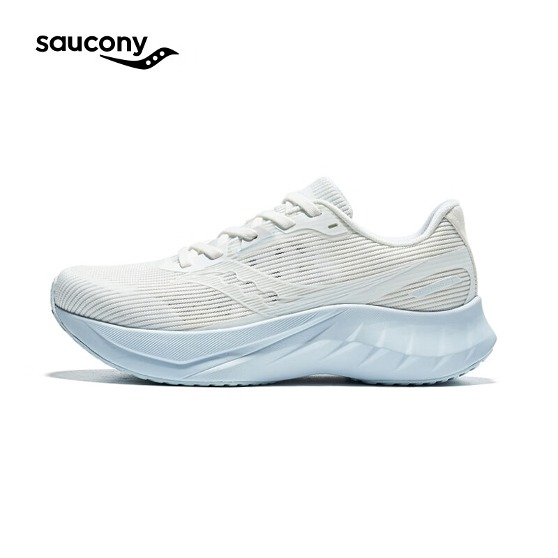 索康尼 saucony 浪潮2代缓震跑鞋夏季减震训练进阶跑步鞋透气运动鞋子 白兰1 