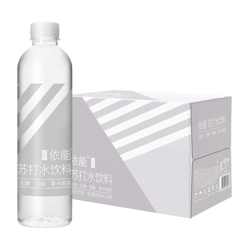 plus会员:依能苏打水饮料 柠檬味 500ml*15瓶 28.74元包邮