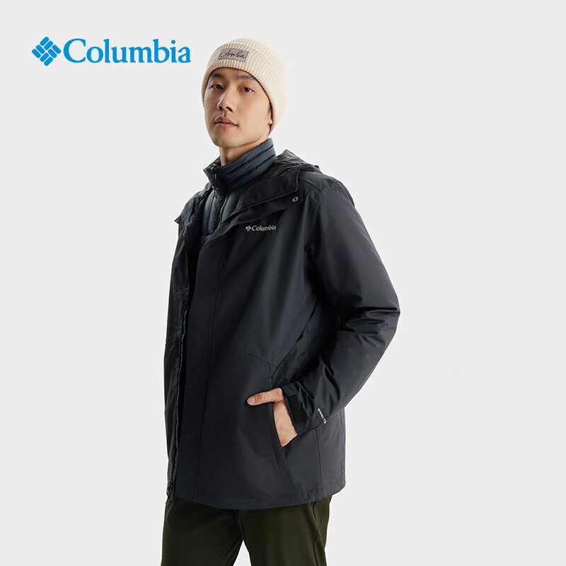 PLUS会员：Columbia 哥伦比亚 男女款三合一鸭绒防水冲锋衣 XE5418 1585.5元 包邮