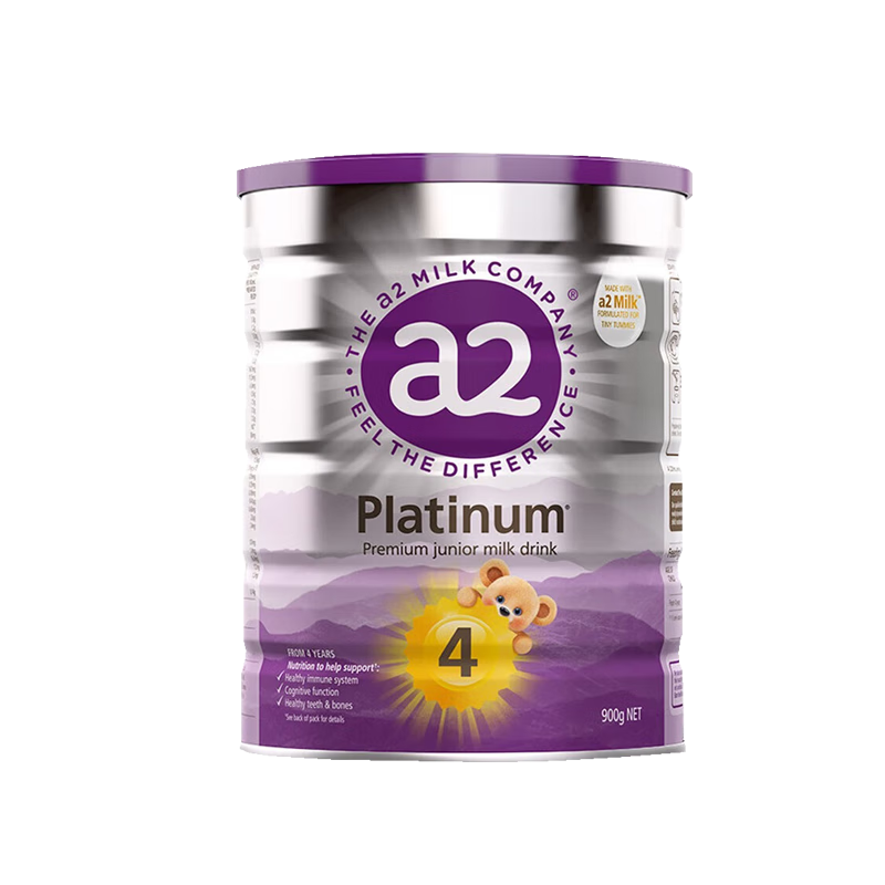 a2 艾尔 紫白金版婴儿配方奶粉含天然A2蛋白质 900g/罐 新西兰原装进口 4段 185