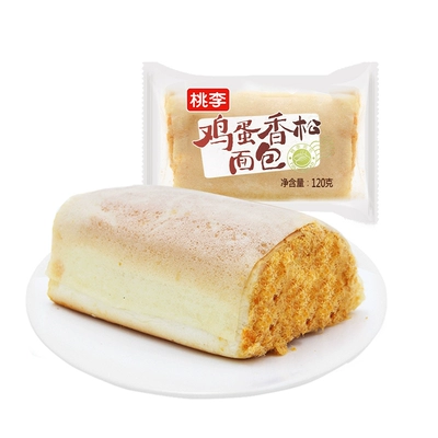 桃李 鸡蛋香松面包 早餐整箱 独立包装 学生速食夹心面包 休闲零食 12.4元