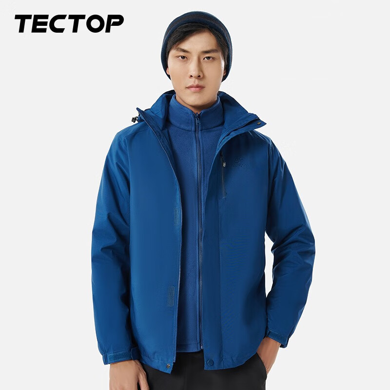 plus会员：探拓TECTOP 三合一两件套登山服防寒保暖户外服抓绒内胆滑雪服 157.