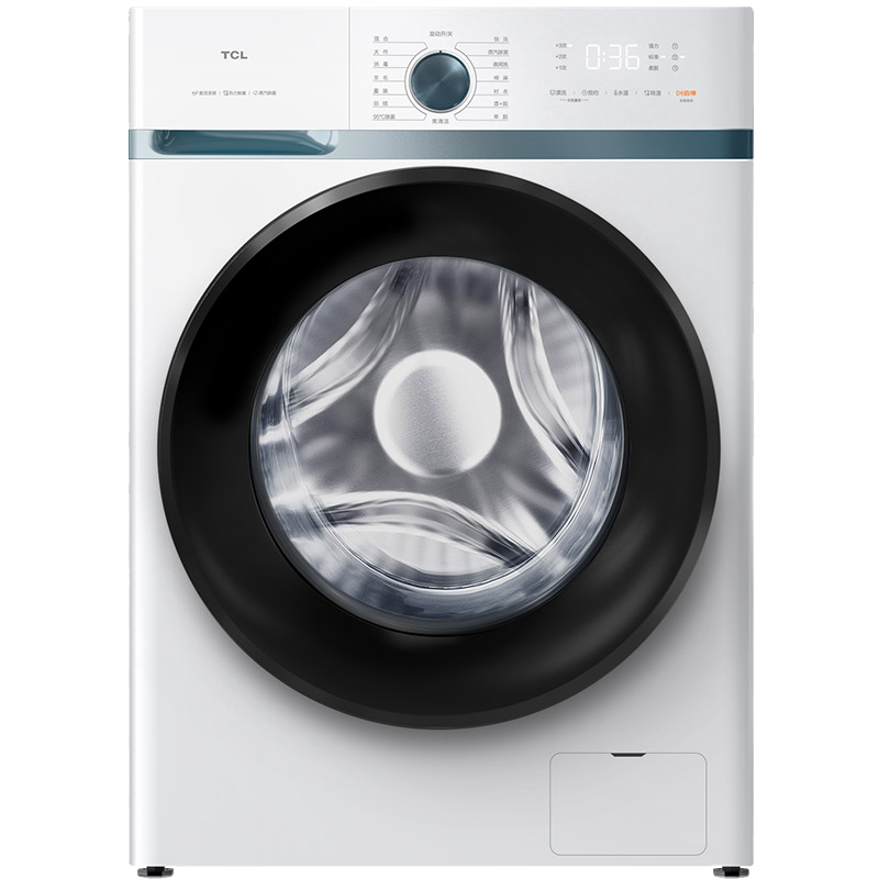 京东百亿补贴:TCL洗衣机 9.5+KG滚筒洗衣机全自动滚筒家用洗衣机 （芭蕾白） 