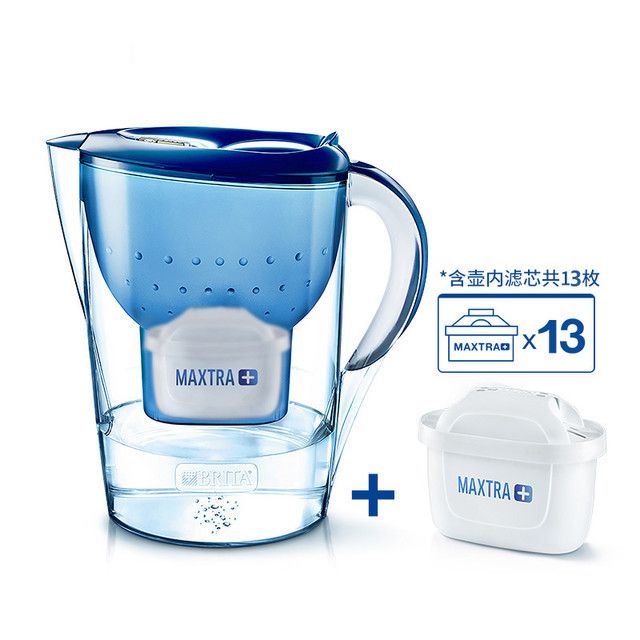 BRITA 碧然德 滤水壶海洋系列3.5L蓝色1壶13芯MAXTRA+标准版 236.88元（需用券）