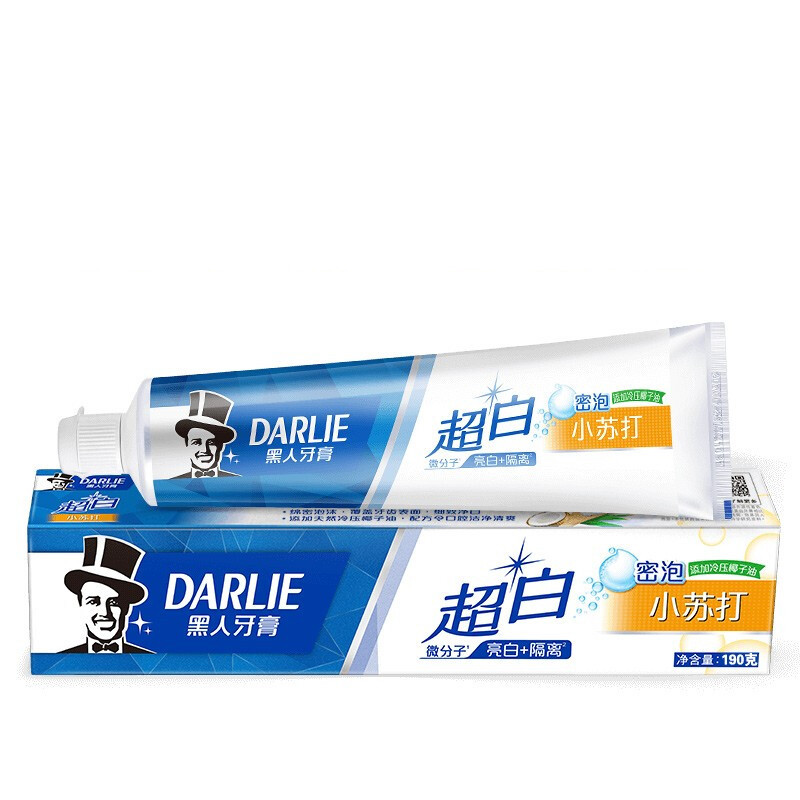 DARLIE 好来 超白小苏打牙膏 冷压椰子油 190g 9.25元（需用券）