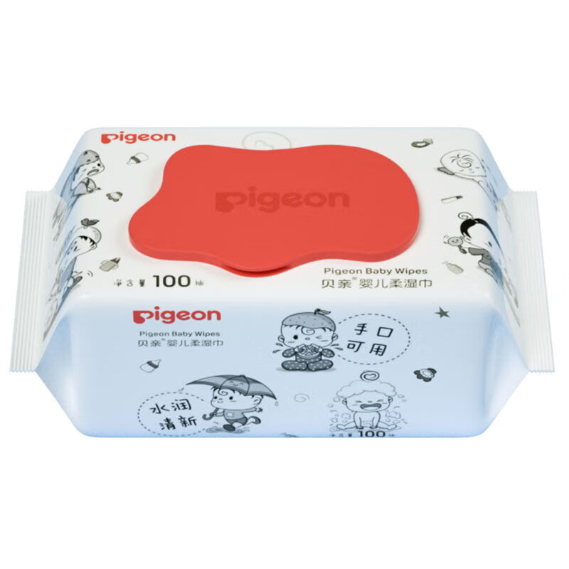 Pigeon 贝亲 婴儿柔湿巾100片装 单包 KA66 9.9元