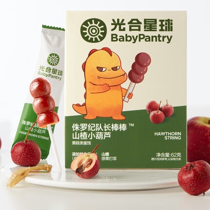 PLUS会员：BabyPantry 光合星球 宝宝零食山楂小葫芦 62g 12.24元（需买3件，共36.7