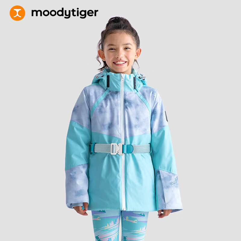 moodytiger 儿童滑雪服冬季专业防护抗寒保暖防风男女童运动滑雪裤套装 1499元