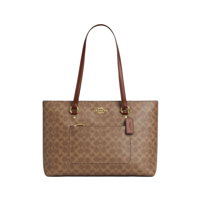 COACH 女包STATION通勤电脑包托特包 棕黄CCD69 1324.05元（需用券）