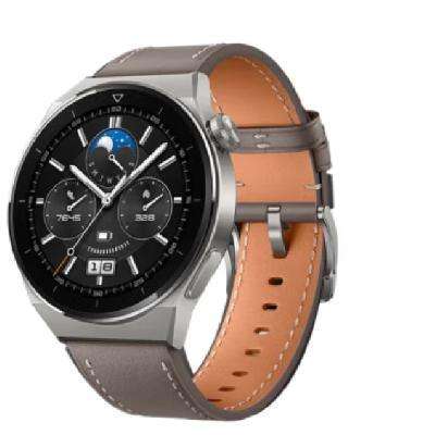 PLUS会员：HUAWEI 华为 WATCH GT 3 Pro 灰色真皮表带 46.6mm 1112.93元包邮（双重优惠