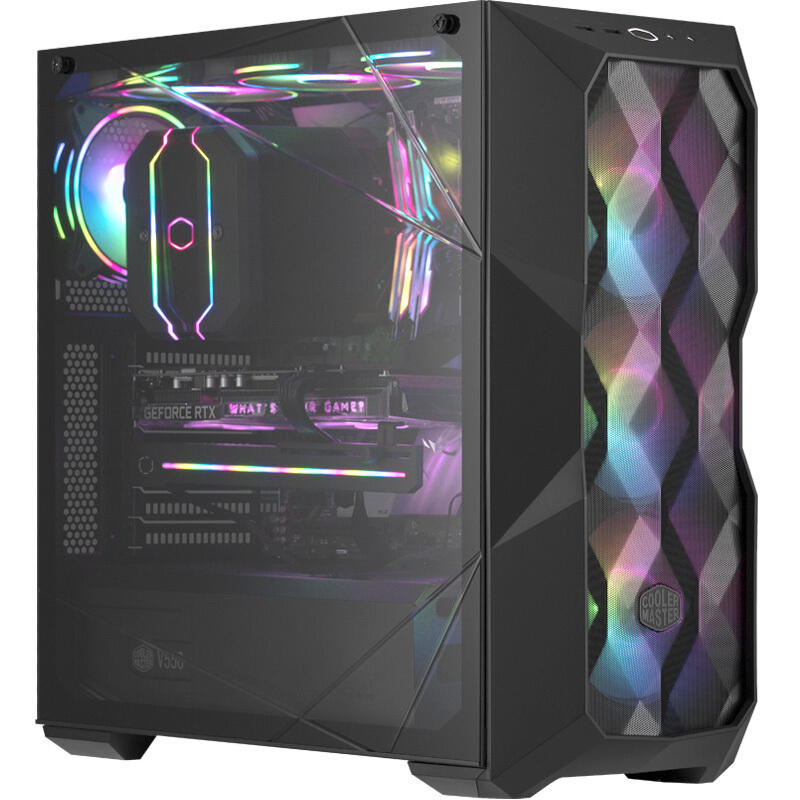 酷冷至尊 TD500 Mesh RGB ATX机箱 半侧透 星耀黑 399元