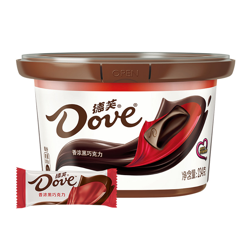 Dove 德芙 香浓黑巧克力 234g 13.8元（需用券）