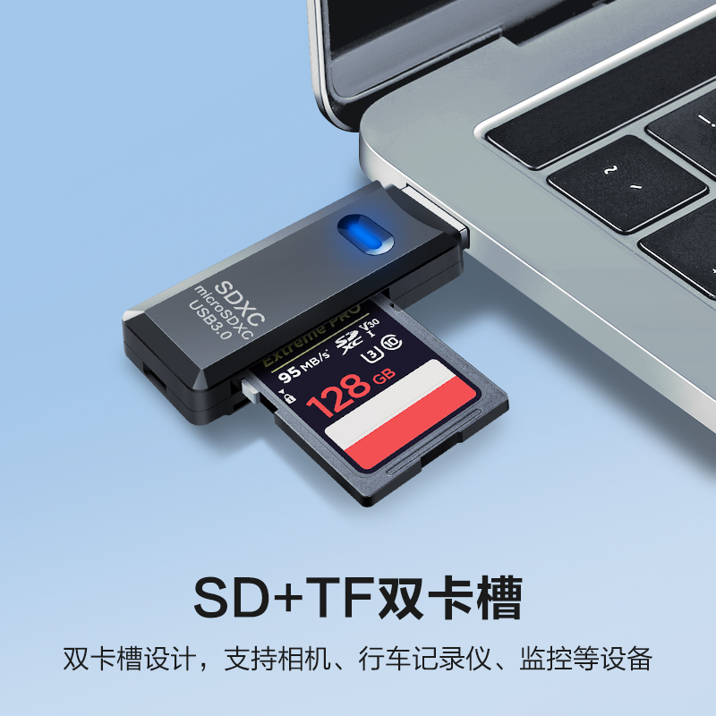 晋程 sd/tf二合一读卡器 usb2.0 2.56元