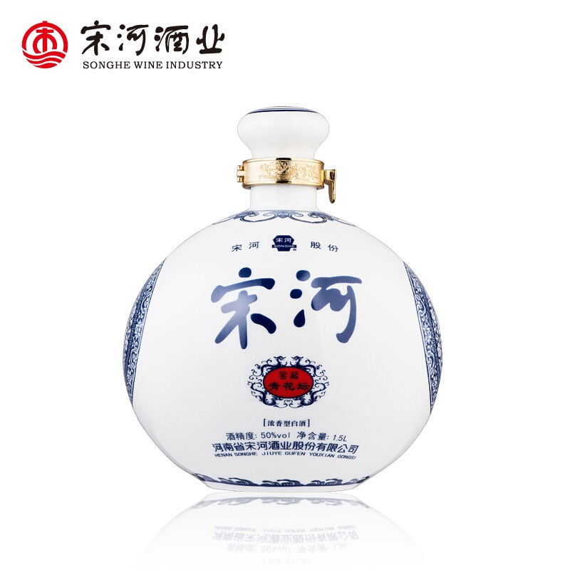 宋河粮液 窖藏青花坛 50%vol 浓香型白酒 1500ml 99.12元（需用券）