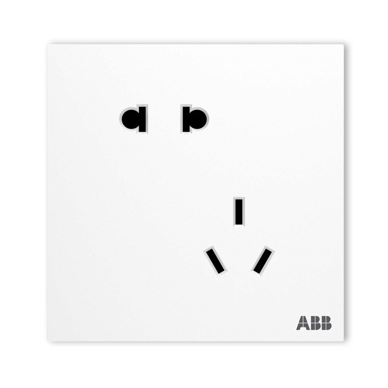 ABB 盈致系列 白色 错位斜五孔插座十只装 58元（需用券）