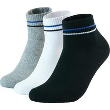 特步（XTEP） 男运动袜2020年新品舒适中筒袜盒装三双装男平板中袜透气男袜 