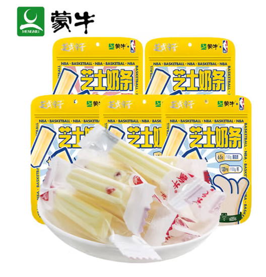 蒙牛 芝士奶条 108g*5袋（蔓越莓味4袋+原味1袋） 36.37元（需用券）