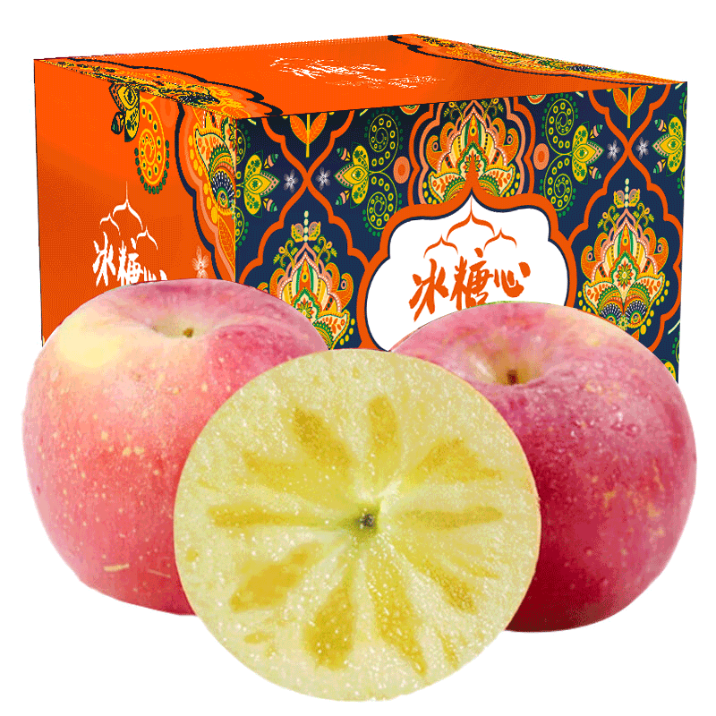 京世泽 新疆冰糖心苹果 8.5斤净重 中果 含箱约10斤 29.8元包邮（双重优惠）
